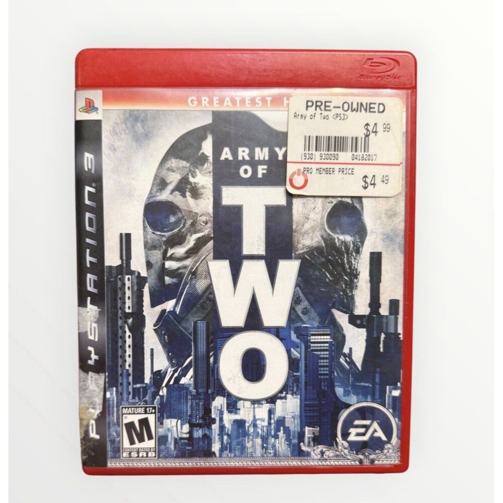 Army of Two PS3 PlayStation 3 Greatest Hits Complete CIB Manual Tested EA